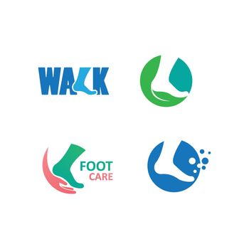 Foot care ilustration logo vector design