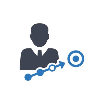 Business success aim icon. Vector EPS file.