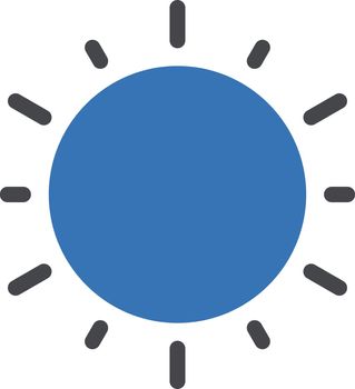 sun vector glyph flat icon