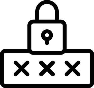 password vector thin line icon