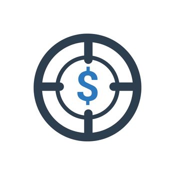  Financial Target icon. Vector EPS file.