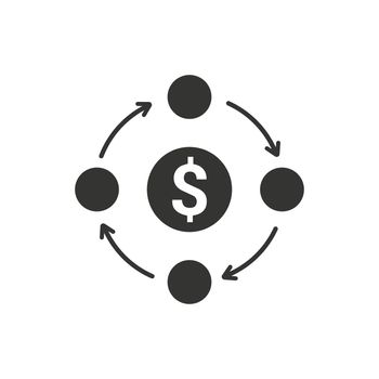 Financial network icon. Vector EPS file.