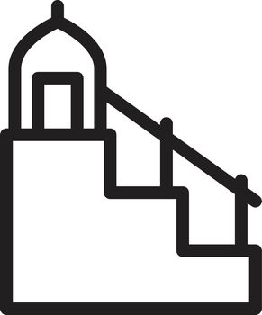 stair vector thin line icon