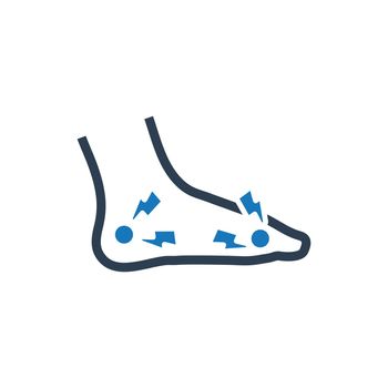 Tingling Feet icon. Vector EPS file.