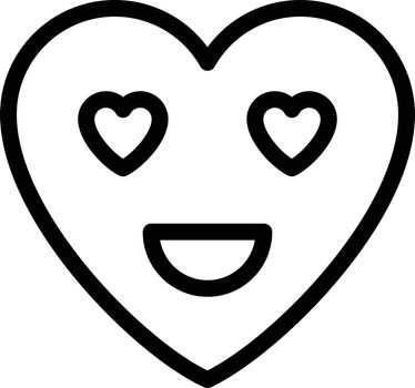 heart vector thin line icon