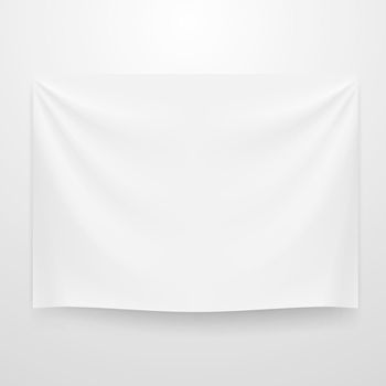 White Clear Textile Banner Template. EPS10 Vector