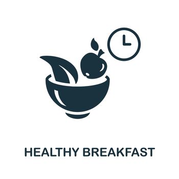 Healthy Breakfast icon. Black sign from diet collection. Creative Healthy Breakfast icon for web design, templates and infographics.