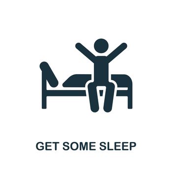 Get Some Sleep icon. Black sign from home rest collection. Creative Get Some Sleep icon for web design, templates and infographics.