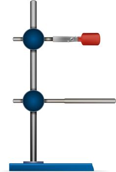 Chemistry Lab Flask And Tubes Grip Stand Holder. EPS10 Vector