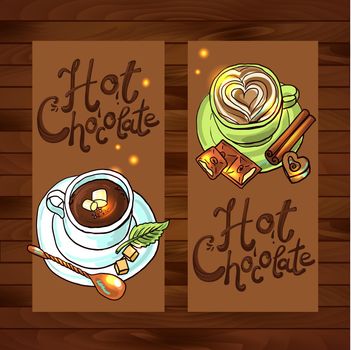 beautiful banners hot chocolate for your desing