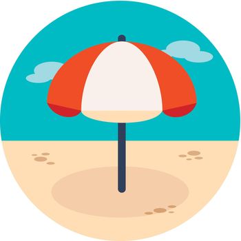 Beach parasol vector icon. Summer. Summertime. Vacation, eps 10