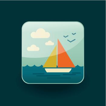 Vector app icons summer web eps 10