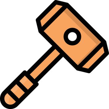hammer Vector illustration on a transparent background. Premium quality symbols. Stroke vector icon for concept and graphic design