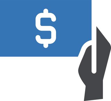 pay vector glyph color icon