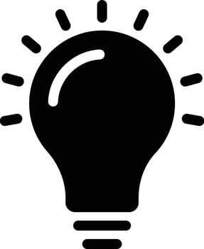 bulb vector glyph flat icon