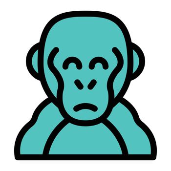monkey Vector illustration on a transparent background. Premium quality symbols. Gyliph vector icon for concept and graphic design.