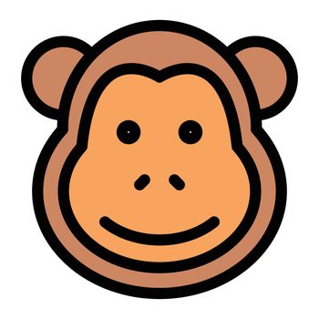 monkey Vector illustration on a transparent background. Premium quality symbols. Stroke vector icon for concept and graphic design.