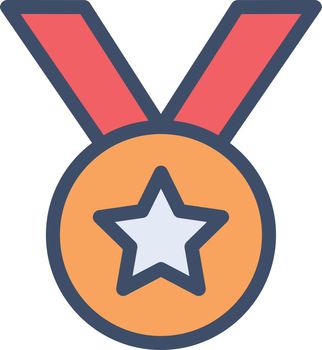medal Vector illustration on a transparent background. Premium quality symbols. Stroke vector icon for concept and graphic design.