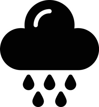 rain vector glyph flat icon