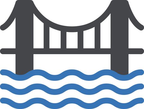 river vector glyph color icon