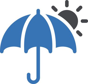 umbrella Vector illustration on a transparent background. Premium quality symbols. Gyliph vector icon for concept and graphic design.
