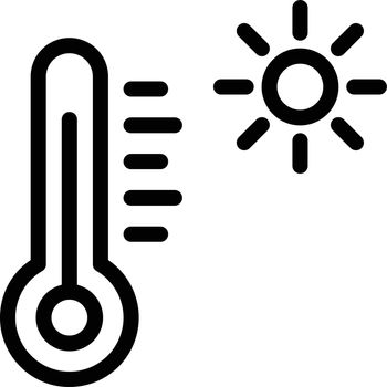 climate vector thin line icon