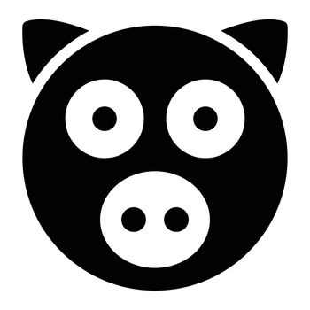 pig Vector illustration on a transparent background. Premium quality symbols. Gyliph vector icon for concept and graphic design.