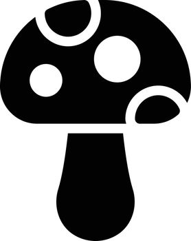 mushroom Vector illustration on a transparent background. Premium quality symbols. Gyliph vector icon for concept and graphic design.