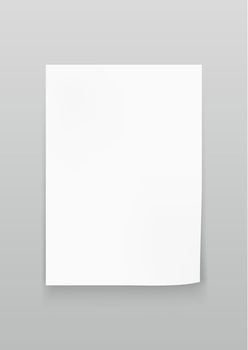 White Sheet Of Paper A4 Size. EPS10 Vector