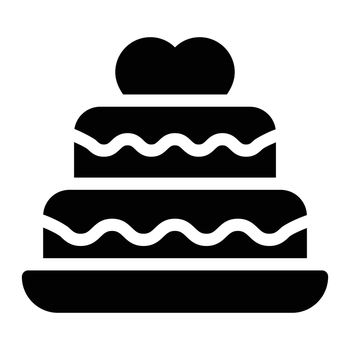 cake Vector illustration on a transparent background. Premium quality symbols. Gyliph vector icon for concept and graphic design