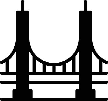golden gate vector illustration isolated on a transparent background . glyph vector icons for concept or web graphics.
