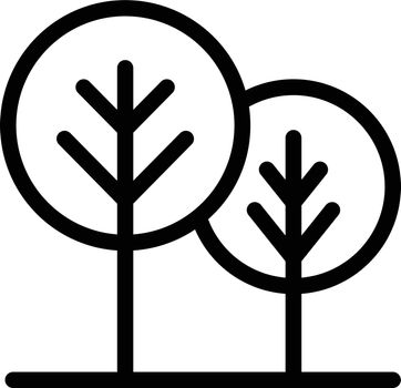 forest vector thin line icon