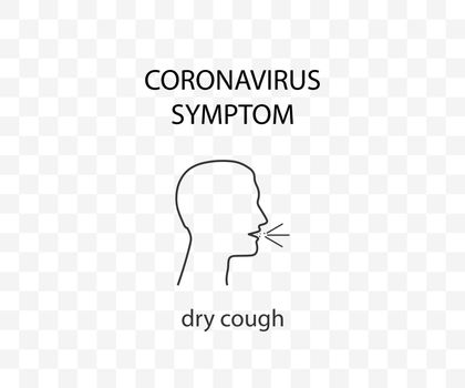 Coronavirus symptom, dry cough, covid-19 Vector