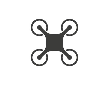 Vector illustration, flat design. Drone quadcopter icon