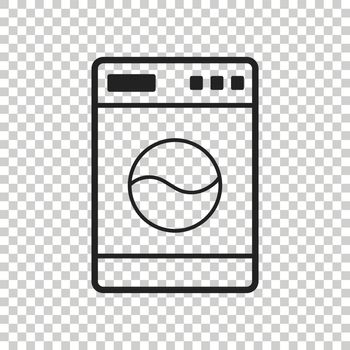 Washer flat vector icon. Laundress sign symbol flat vector illustration on isolated background.