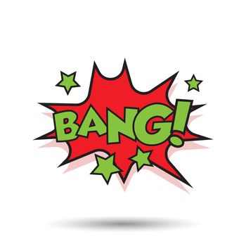 Bang comic sound effects. Sound bubble speech with word and comic cartoon expression sounds vector illustration.