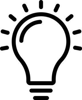 bulb vector thin line icon
