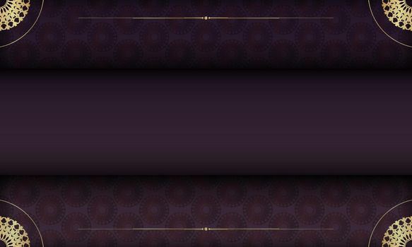 Burgundy background with luxurious gold pattern for design under your logo
