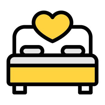 bed Vector illustration on a transparent background. Premium quality symbols. Stroke vector icon for concept and graphic design