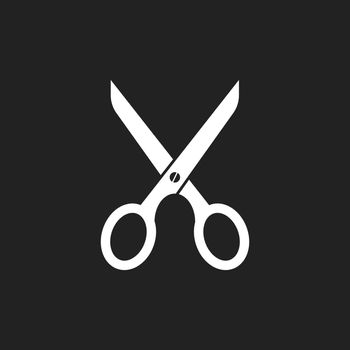 Scissors flat icon. Scissor vector illustration.