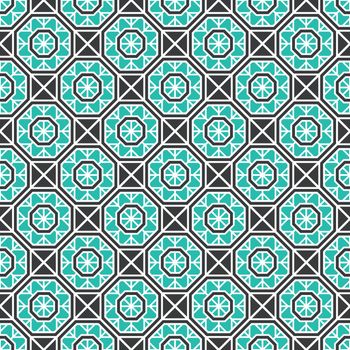 Seamless texture with arabic geometric ornament. Vector mosaic pattern