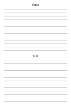 to do list notes personal planner diary template with type written font. Monthly calendar individual schedule minimalism restrained design for business notebook.