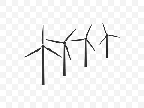 Vector illustration, flat design. Wind energy, wind turbine icon.