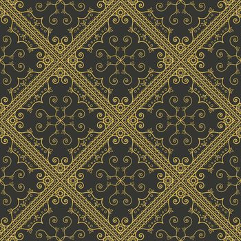Seamless texture with arabic geometric ornament. Vector vintage pattern