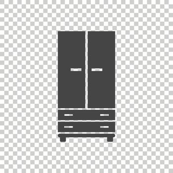 Cupboard icon on isolated background. Modern flat pictogram for business, marketing, internet. Simple flat vector symbol for web site design.