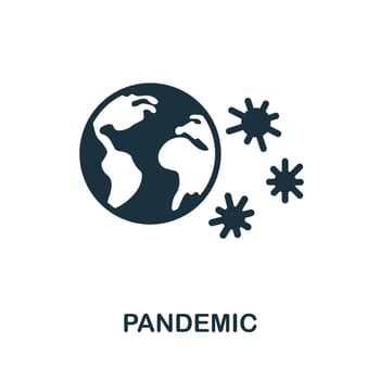 Pandemic icon. Black sign from vaccination collection. Creative Pandemic icon for web design, templates and infographics.