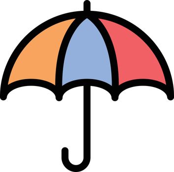 umbrella Vector illustration on a transparent background. Premium quality symbols. Stroke vector icon for concept and graphic design.
