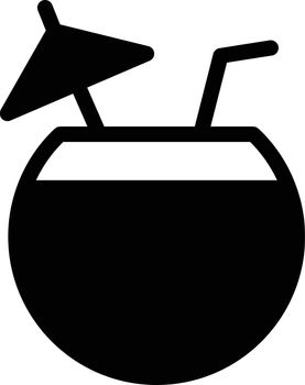 coconut vector glyph flat icon