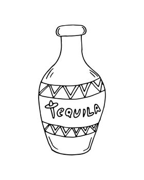 Mexico doodle tequila for web, posters, banner and other