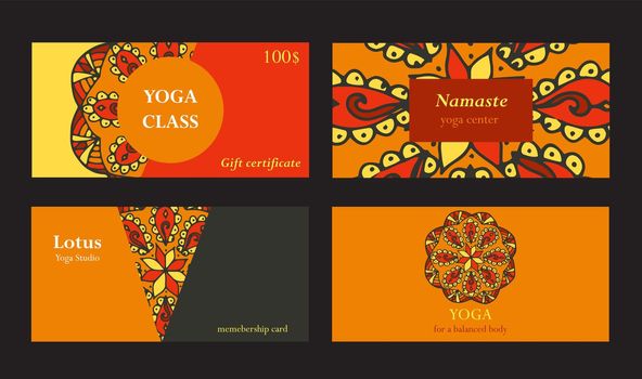 Visit cards for yoga class or studio
